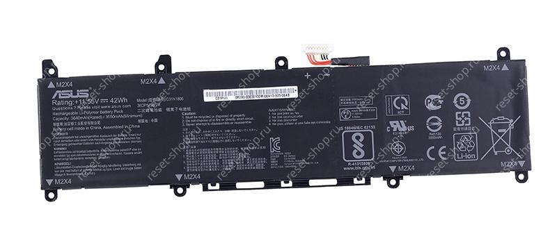 АКБ для ноутбука ASUS (C31N1806) ORIGINAL / 11.55V, 3640mAh / X330FN черная