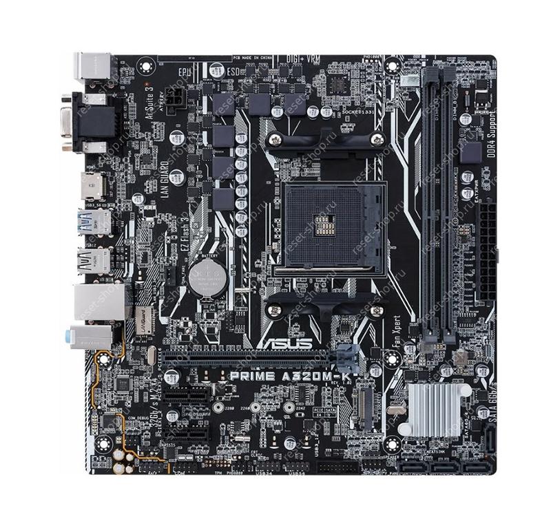 Сист.плата Б/У sAM4 ASUS PRIME A320M-K 2xDDR4, 6xUSB, 4xSATA, PCIE-16, VGA, HDMI, mATX