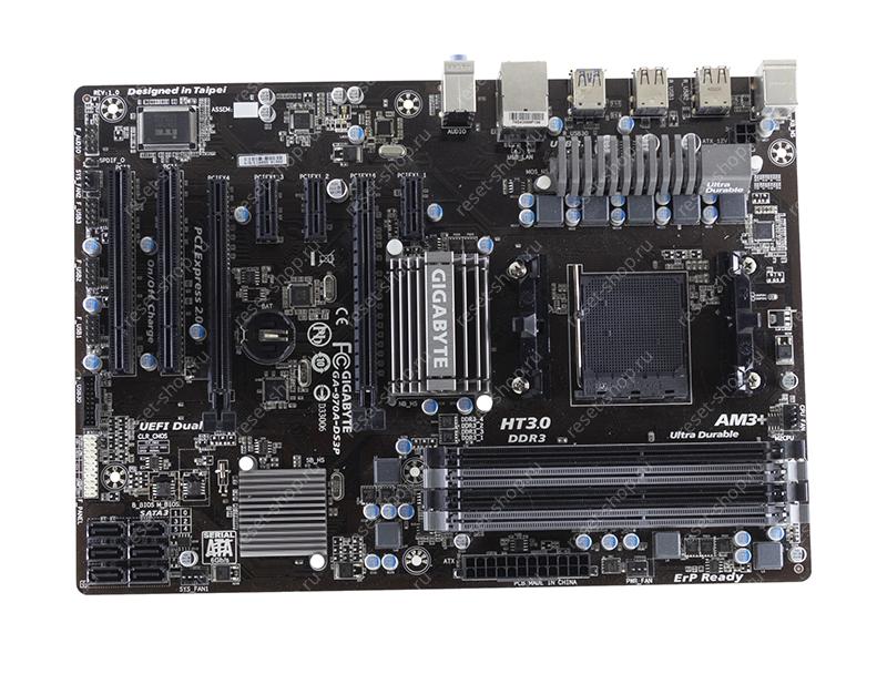 Мат.плата GIGABYTE GA-970A-DS3P REV:1.0 неисправная на запчасти ДОНОР
