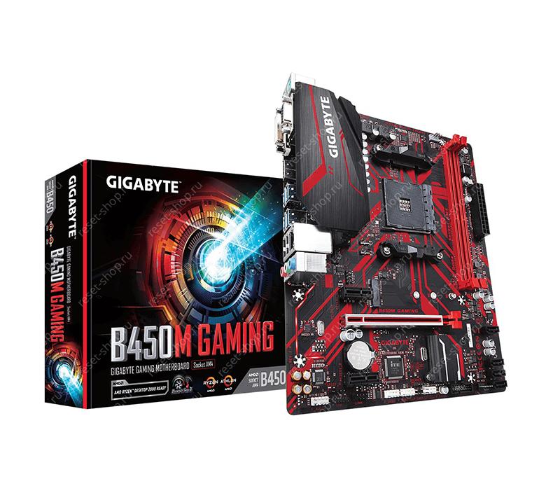 Материнская плата sAM4 GIGABYTE B450M GAMING 2xDDR4, 4xSATA, 6xUSB, HDMI,VGA, PCI-E16,2xPCI-E1, mATX