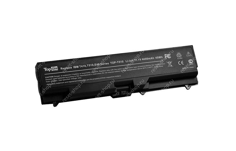 АКБ для ноутбука Lenovo (42T4235) TopON / 11.1V, 4400mAh / ThinkPad L410 черная