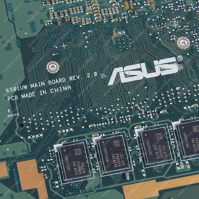 Мат.плата ASUS K501UW rev. 2.0 неисправная на запчасти ДОНОР с видеочипом
