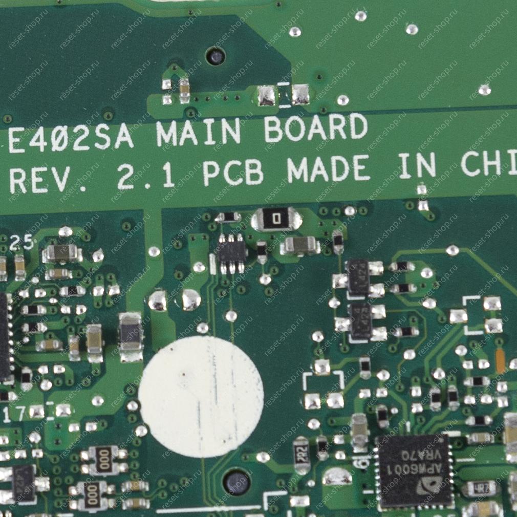Мат.плата ASUS E402SA rev. 2.1 неисправная на запчасти ДОНОР без разъема LAN