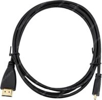 Кабель HDMI  micro-HDMI (соединительный, 1.8 метра, 24K GOLD) BaseLevel черный