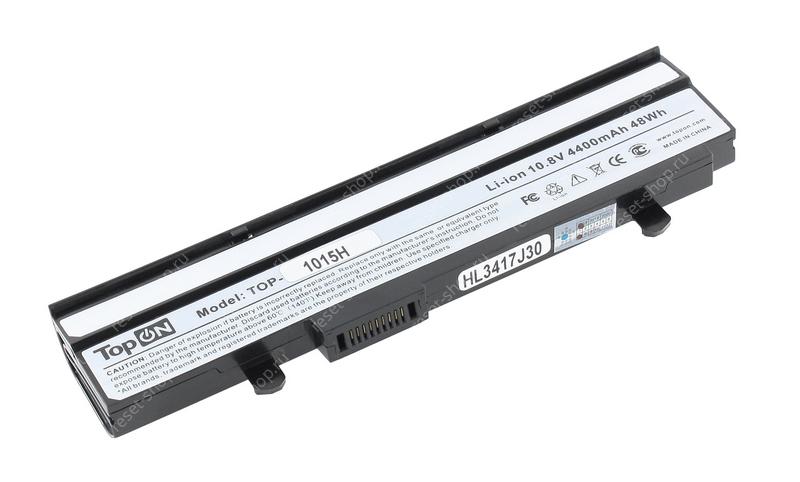 АКБ для ноутбука ASUS (A32-1015) TopON / 10.8V, 4400mAh / Eee PC 1011, 1015, 1215 черная