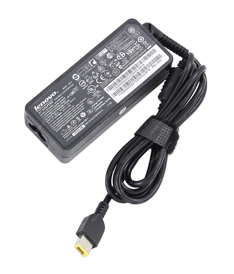 Блок питания для ноутбука Lenovo 20V/3.25A (прямоугольный штекер с иглой)