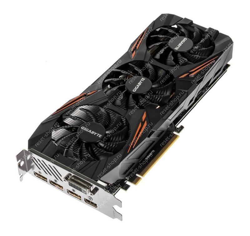 Видеокарта Б/У PCIeX GeForce GTX 1080 GIGABYTE GV-N1080G1 GAMING-8GD (8Гб GDDR5X 256 бит)