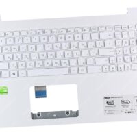 Клавиатура для ноутбука ASUS X556UV топкейс белый, клавиши белые / уценка