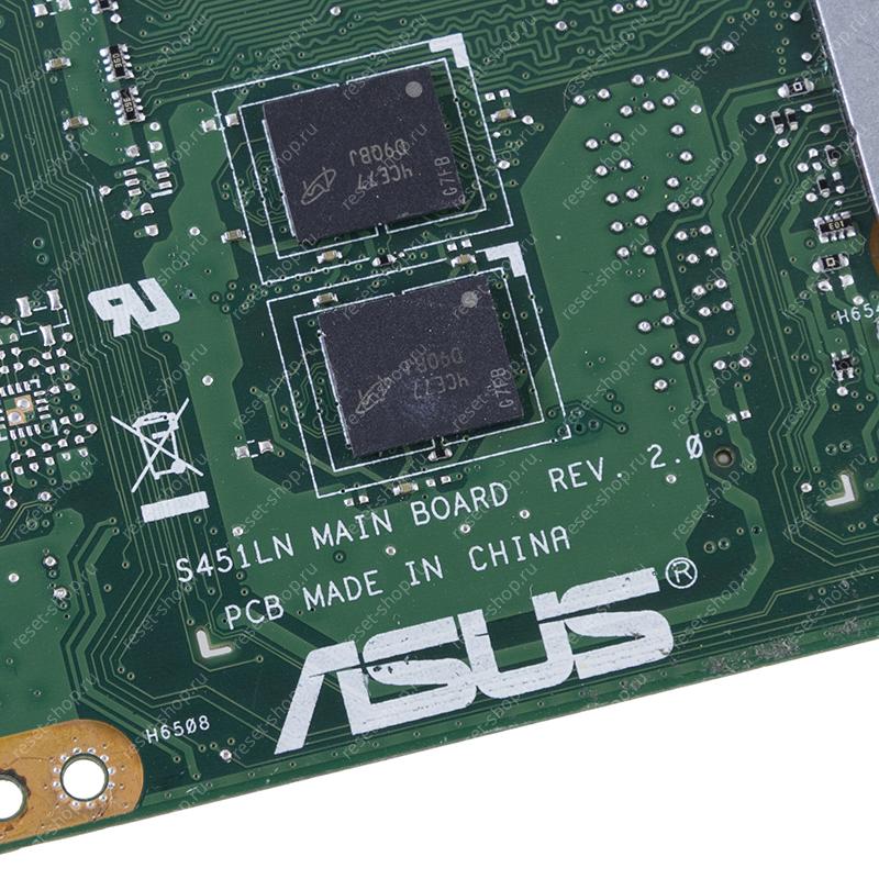 Мат.плата ASUS S451LN rev. 2.0 неисправная на запчасти ДОНОР