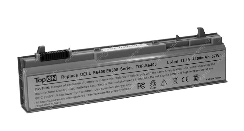 АКБ для ноутбука Dell (PT434) TopON / 11.1V, 4400mAh / E6400, E6500, M6400 серая