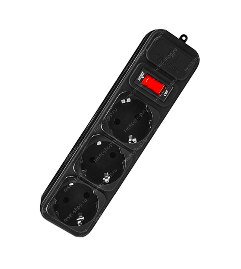 Сетевой фильтр 3 Метра 3 розетки KRAULER KR-3-3.0M(B)