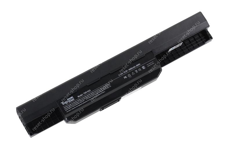 АКБ для ноутбука ASUS (A32-K53) TopON / 10.8V, 4400mAh / A43, A53, K84 черная