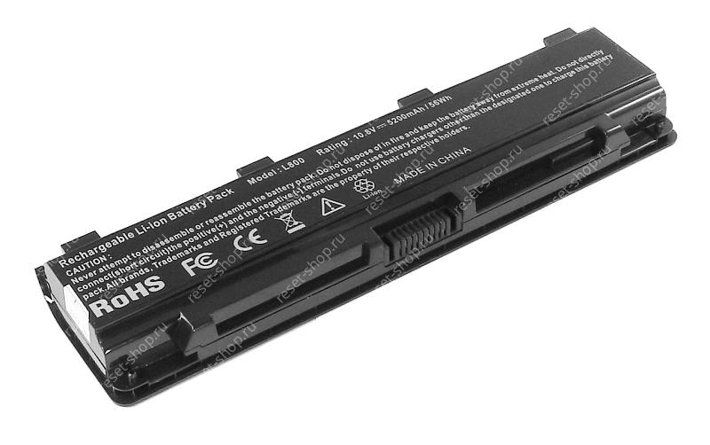 АКБ для ноутбука Toshiba (PA5024U-1BRS) / 10.8V, 5200mAh / Satellite C850, C870, L830 черная