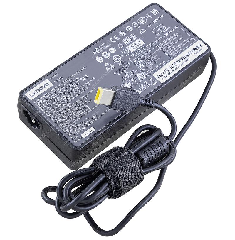 Блок питания для ноутбука Lenovo 20V/6.75A (прямоугольный штекер с иглой) оригинальный