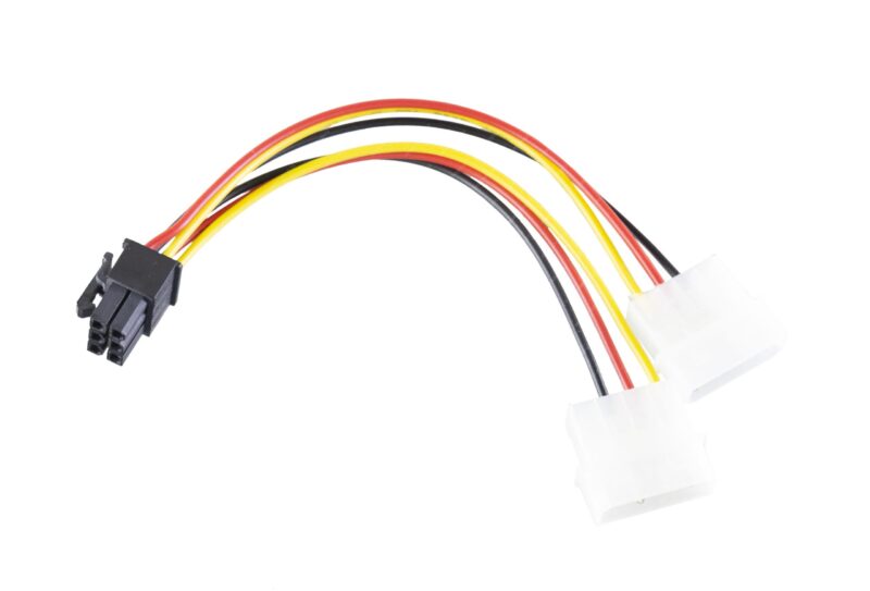 Переходник питания с 2х Molex 4 pin на PCI Express 6 pin (длина переходника 15 сантиметров)