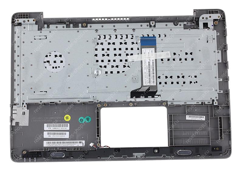 Клавиатура для ноутбука ASUS X456UA топкейс серебристый, клавиши черные