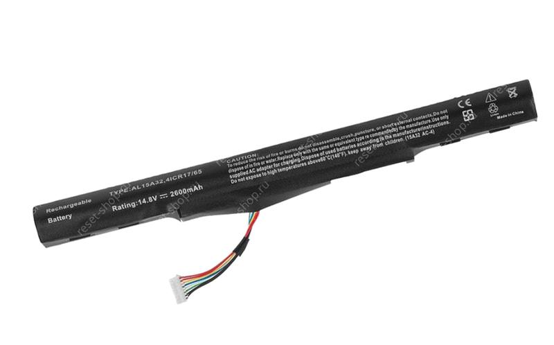 АКБ для ноутбука Acer (AL15A32) / 14.8V, 2600mAh / Aspire E5-573G черная