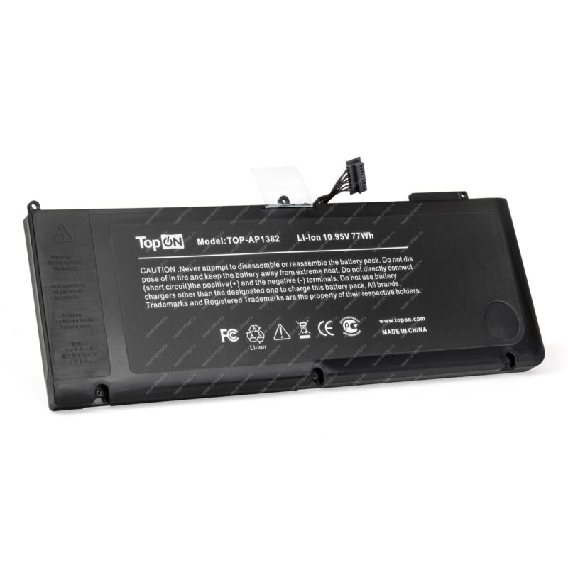 АКБ для ноутбука Apple (A1286) TopON / 10.95V, 5000mAh / MacBook Pro 15 черная