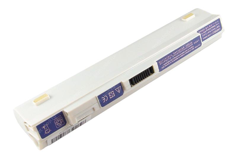 АКБ для ноутбука Acer (UM09B31) / 11.1V, 5200mAh / Aspire One 531h, 751, ZA3, ZG8 белая