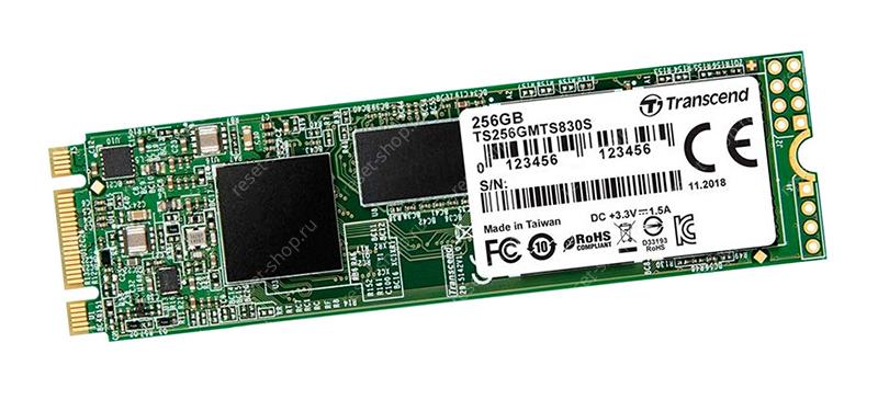 SSD накопитель 256Гб (M.2 2280) Transcend MTS830S TS256GMTS830S (чипы 3D TLC)