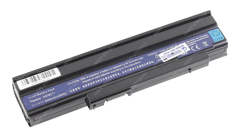 АКБ для ноутбука Acer (AS09C71) / 11.1V, 4400mAh / Extensa 5235, 5635, eMachines E528 черная