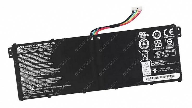 АКБ для ноутбука Acer (AC14B18J) оригинальная / 11.31V, 3246mAh / Aspire ES1-523 черная