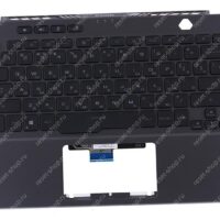 Клавиатура для ноутбука ASUS Zephyrus G14 GA401QM топкейс темно-серый, клавиши черные с подсветкой