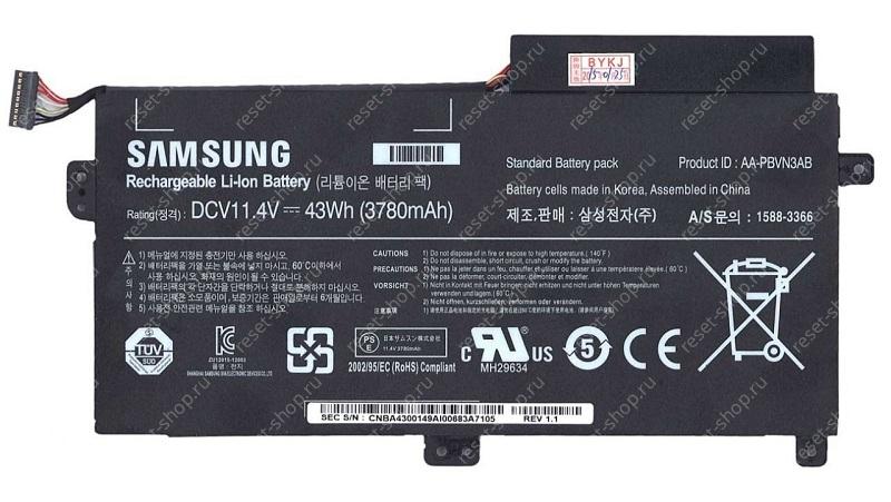 АКБ для ноутбука Samsung (AA-PBVN3AB) ORIGINAL / 11.4V, 3780mAh / 370R5E 470R5E черная