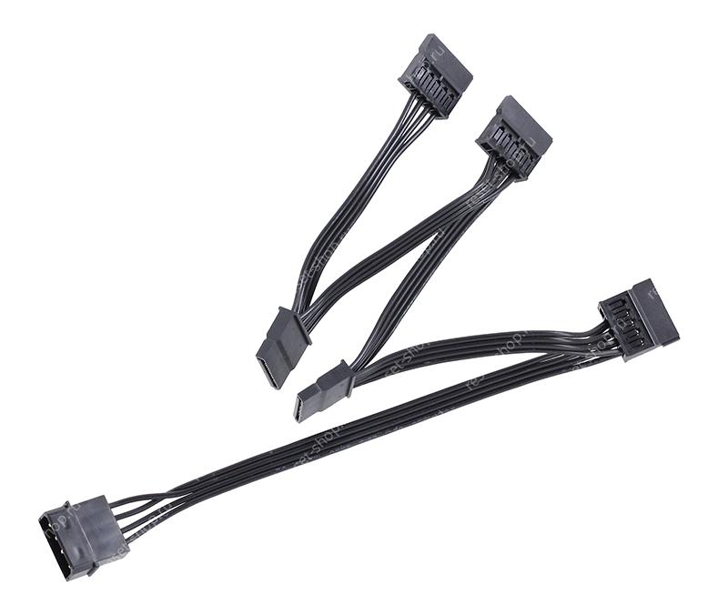 Кабель-переходник питания MOLEX 4 pin -> 5x SATA 15 pin