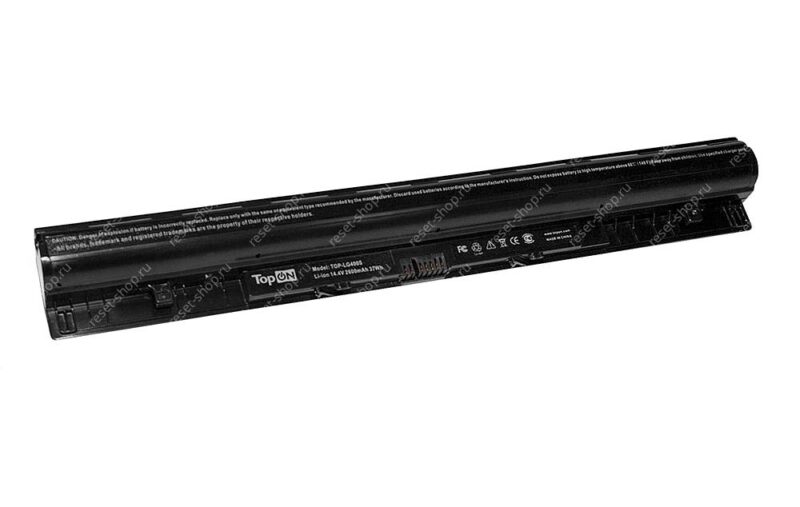 АКБ для ноутбука Lenovo (L12S4A02) TopON / 14.4V, 2600mAh / G400S G500S черная