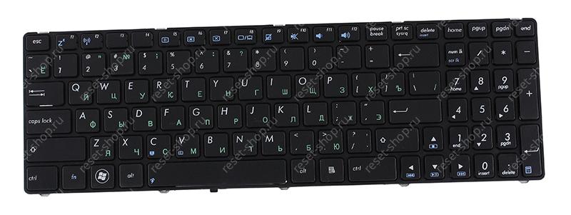 Клавиатура для ноутбука Б/У ASUS K52 черная с рамкой