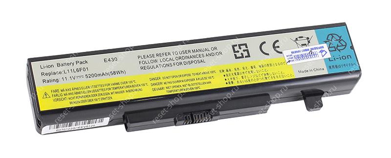 АКБ для ноутбука Lenovo (L11L6F01) / 11.1V, 5200mAh / IdeaPad G480, G500, G580 черная