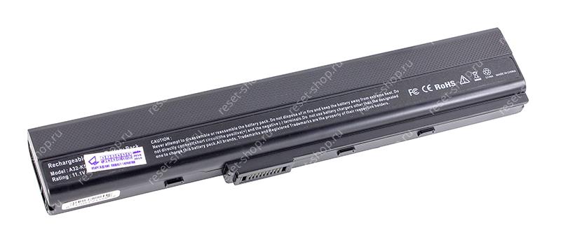 АКБ для ноутбука ASUS (A42-K52) / 10.8V, 5200mAh / A42, A52, K52 черная