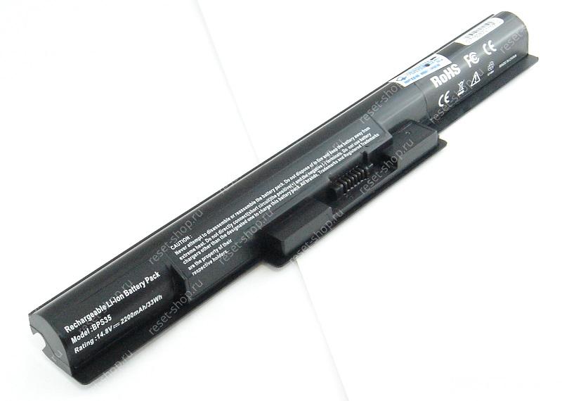 АКБ для ноутбука Sony VAIO (VGP-BPS35) / 14.8V, 2200mAh / 14E, 15E черная