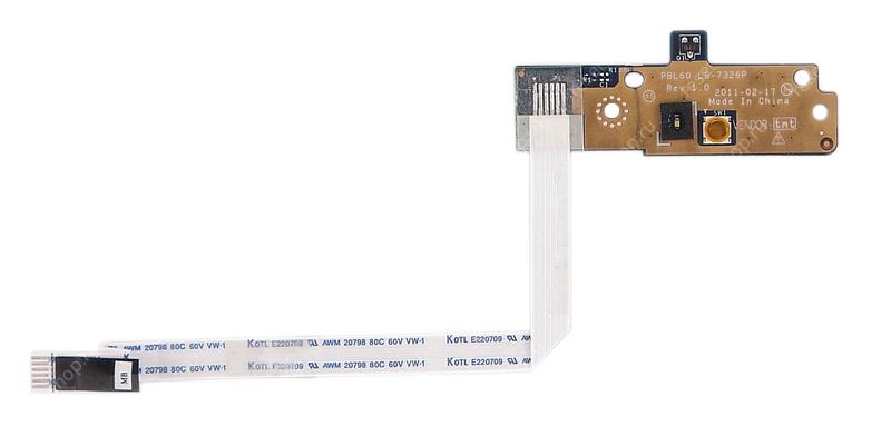 Плата кнопки включения ноутбука ASUS K53Z, K53U с шлейфом