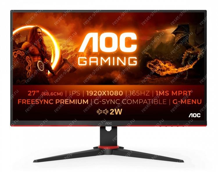 Монитор 27" AOC 27G2SPAE/BK 1920х1080@165Гц IPS 1 мс 80М: 1 250 Кд/м2, 2xHDMI,DP черный ДЕФЕКТ