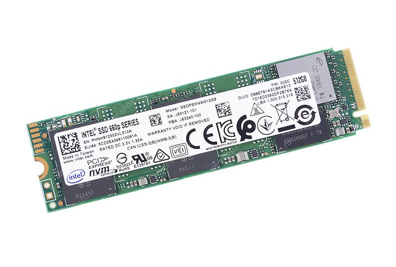 SSD накопитель 512Гб (M.2 2280 NVMe) Intel 660p SSDPEKNW512G8 (чипы QLC) OEM