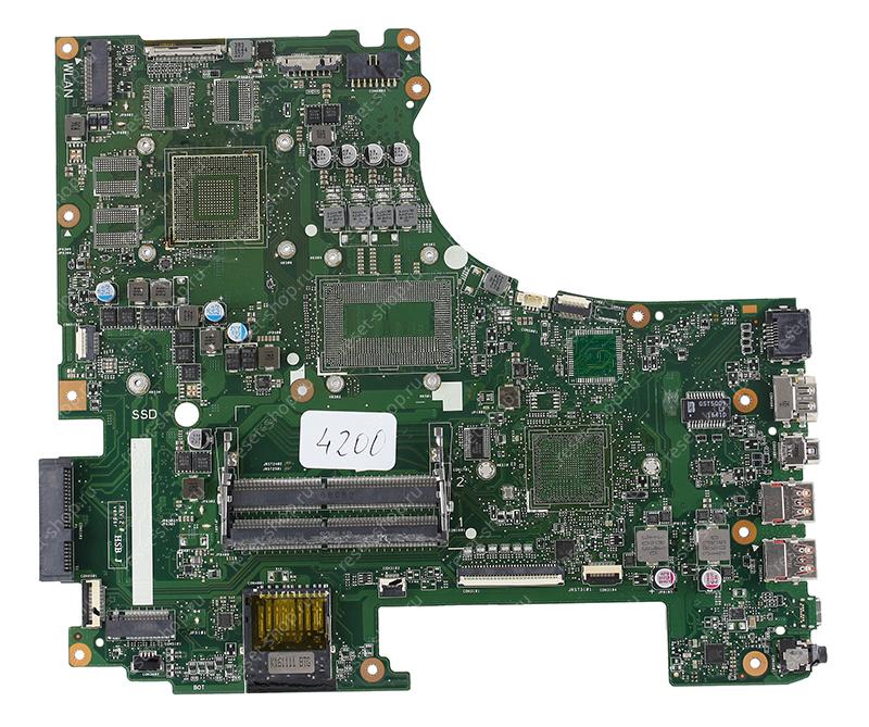 Мат.плата ASUS GL753VE rev. 2.0 неисправная на запчасти ДОНОР без видеочипа и BIOS