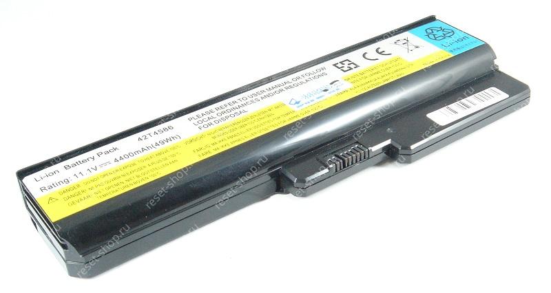 АКБ для ноутбука Lenovo (L08L6C02) / 11.1V, 4400mAh / B460, G430, G450, G550 черная