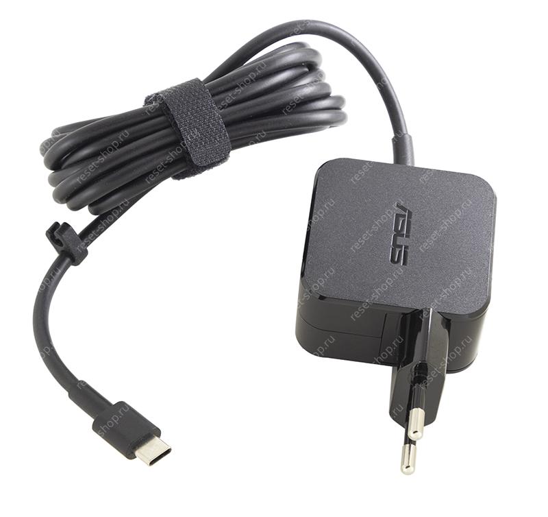 Блок питания для ноутбука ASUS 5V/3A - 20V/2.25A (USB 3.0 тип С) ORIGINAL стеновой