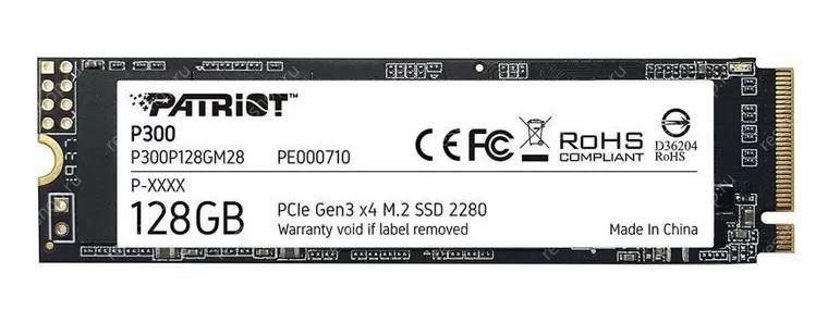 SSD накопитель 128Гб (M.2 2280 NVME) Patriot P300 P300P128GM28 OEM