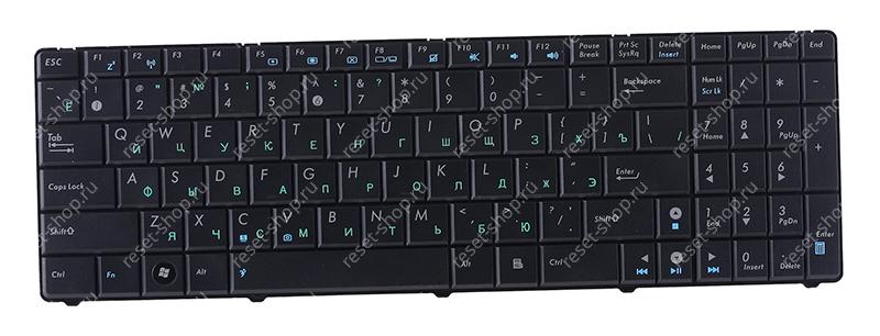 Клавиатура для ноутбука ASUS K50 черная без рамки