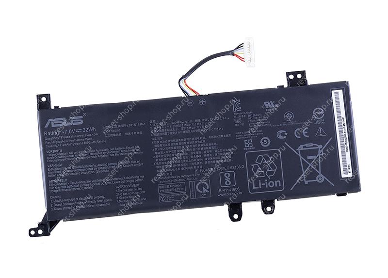 АКБ для ноутбука ASUS (B21N1818-1) ORIGINAL / 7.6V, 4212mAh / X409DA черная