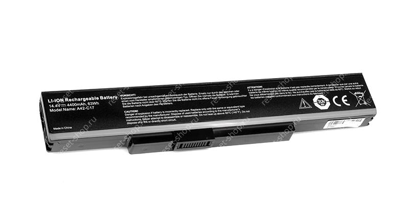 АКБ для ноутбука MEDION (A42-C17) / 14.4V, 4400mAh / P7628 черная