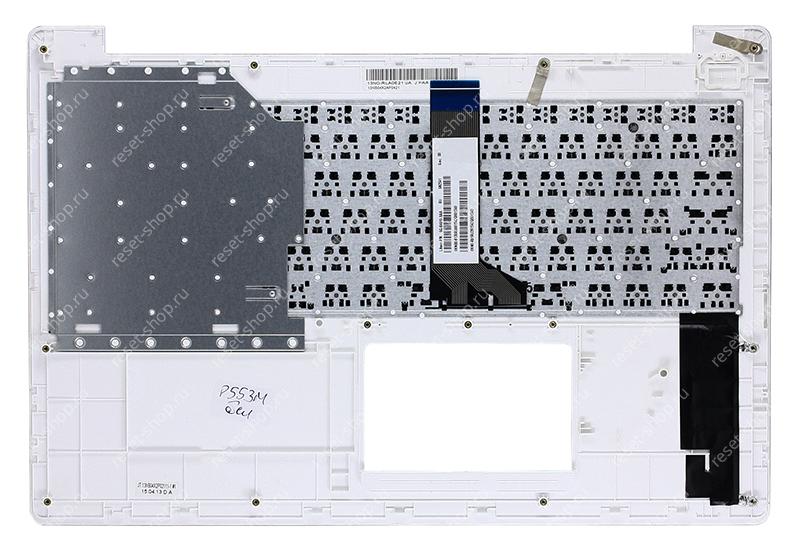 Клавиатура для ноутбука Б/У ASUS P553M топкейс белый, клавиши черные