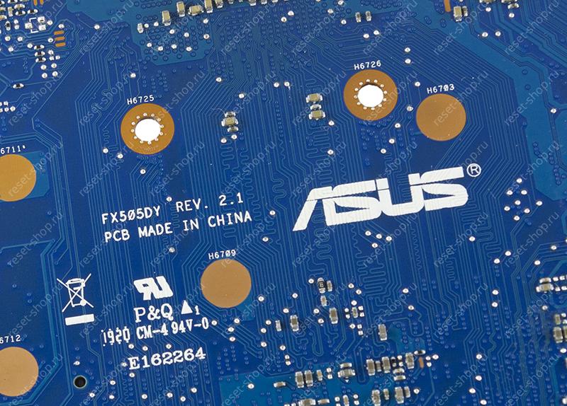 Мат.плата ASUS FX505DY rev. 2.1 неисправная на запчасти ДОНОР
