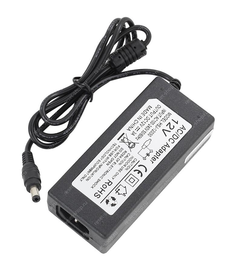 Блок питания для монитора 12V/3A (5.5х2.5) (с разъемом под ПК EURO кабель)