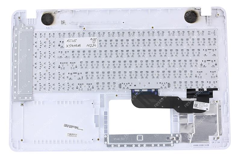 Клавиатура для ноутбука ASUS X541NA топкейс светло-голубой, клавиши белые