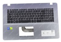 Клавиатура для ноутбука Б/У ASUS X705FN топкейс серый, клавиши черные