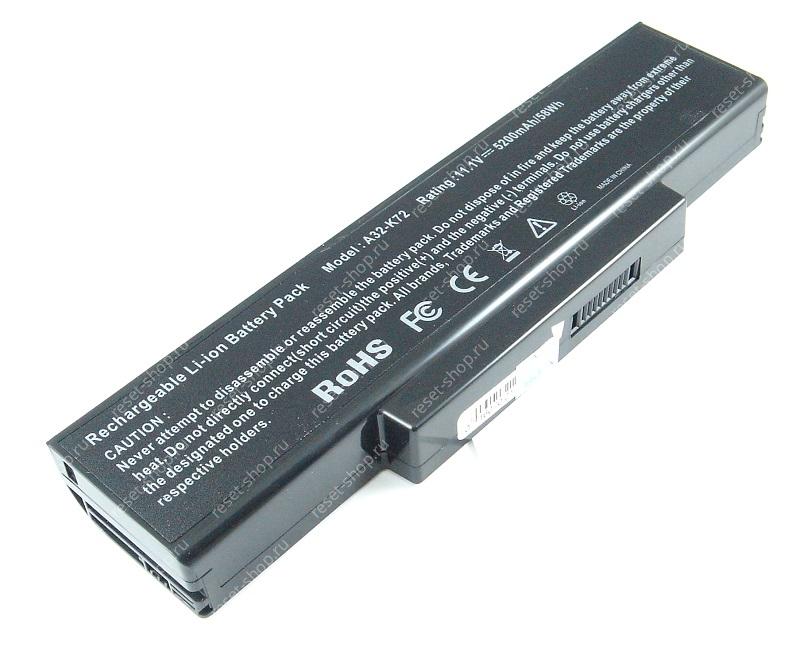 АКБ для ноутбука ASUS (A32-K72) / 11.1V, 5200mAh / K72 черная